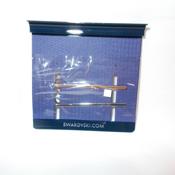 Swarovski silver and rose gold swan bobby pins 5369577 - Picture 5 of 7